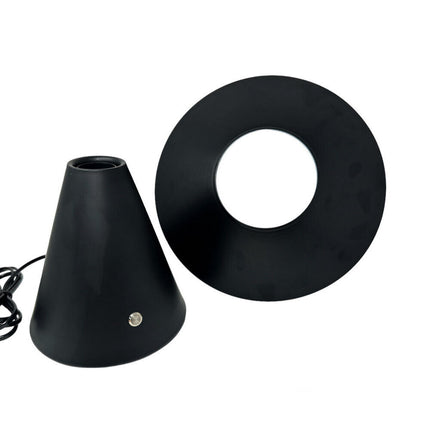Lampada da tavolo decorativa con paralume a cappello orientabile stile contemporaneo lume da comodino E27 - enzoled