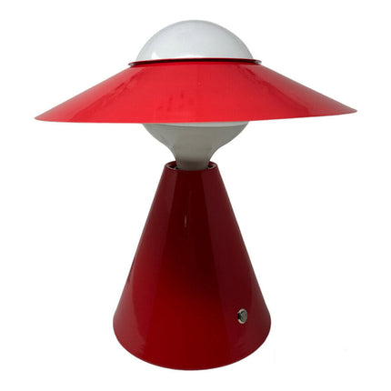 Lampada da tavolo decorativa con paralume a cappello orientabile stile contemporaneo lume da comodino E27 - enzoled