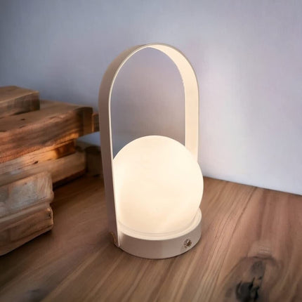 Lampada a led da tavolo ricaricabile portatile lume da comodino tre colorazione di luce calda fredda e naturale - enzoled