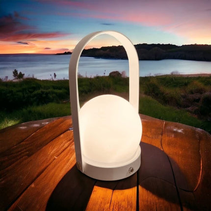 Lampada a led da tavolo ricaricabile portatile lume da comodino tre colorazione di luce calda fredda e naturale - enzoled