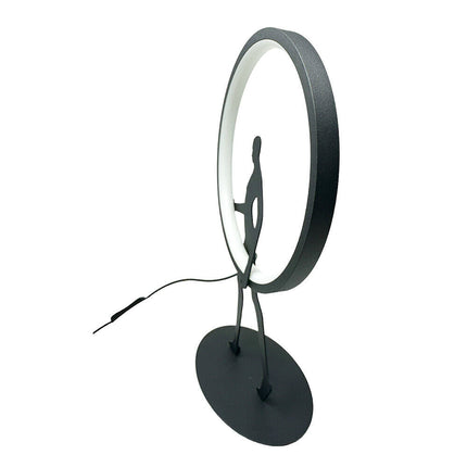 Lampada da tavolo decorativa 9 watt scultura corpo uomo illuminazione a led lume contemporaneo - enzoled