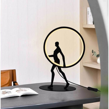 Lampada da tavolo decorativa 9 watt scultura corpo uomo illuminazione a led lume contemporaneo - enzoled