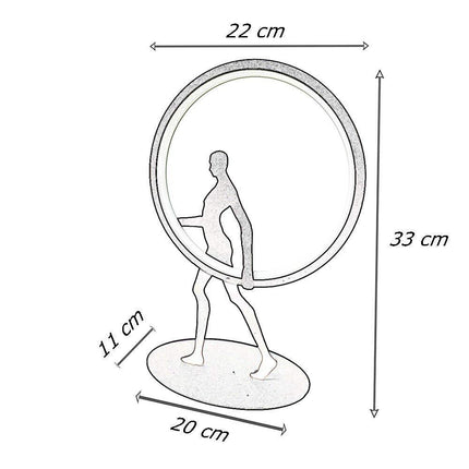 Lampada da tavolo decorativa 9 watt scultura corpo uomo illuminazione a led lume contemporaneo - enzoled