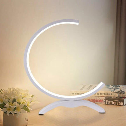 Lume da comodino a led 9 watt lampada da tavolo abat-jour stilizzata lumetto bianco luce illuminazione arredamento casa - enzoled