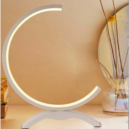 Lume da comodino a led 9 watt lampada da tavolo abat-jour stilizzata lumetto bianco luce illuminazione arredamento casa - enzoled