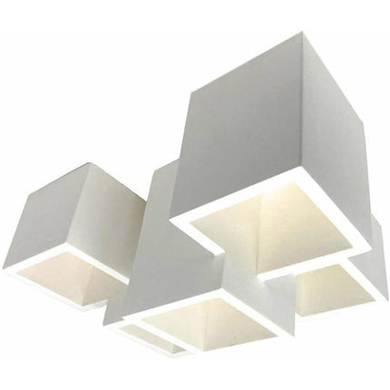 Lampada in gesso a 5 cubi da soffitto lampadario verniciabile supporto per faretti gu10 - enzoled