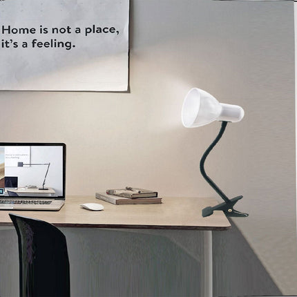 Lampada snodabile da scrivania con pinza braccio flessibile luce da tavolo orientabile con attacco per lampadine E27 - enzoled