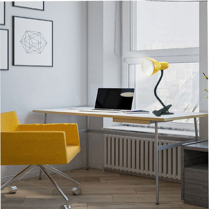 Lampada snodabile da scrivania con pinza braccio flessibile luce da tavolo orientabile con attacco per lampadine E27 - enzoled