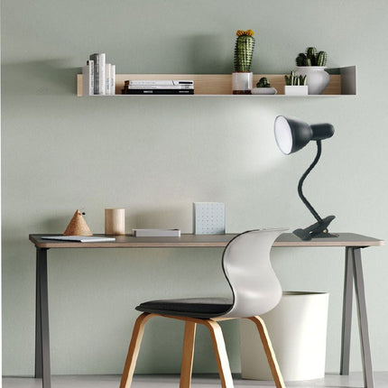 Lampada snodabile da scrivania con pinza braccio flessibile luce da tavolo orientabile con attacco per lampadine E27 - enzoled