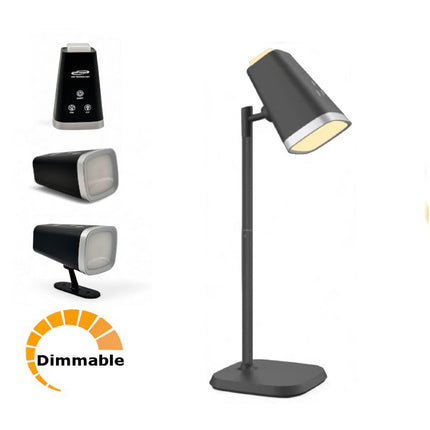 Lampada ricaricabile 2 in 1 da scrivania e applique da parete 6 watt dimmerabile cct 3 temperature in 1 - enzoled