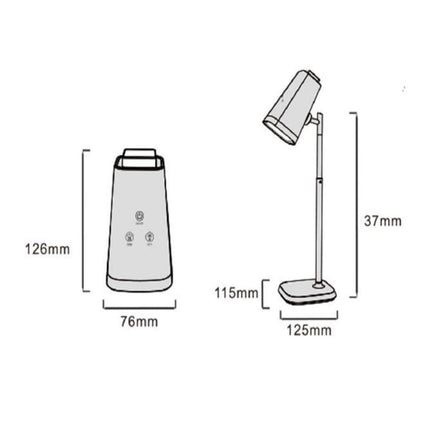 Lampada ricaricabile 2 in 1 da scrivania e applique da parete 6 watt dimmerabile cct 3 temperature in 1 - enzoled