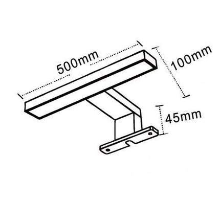 Lampada per specchio da bagno con doppia istallazione 7 watt applique a luce naturale 4000k IP44 - enzoled