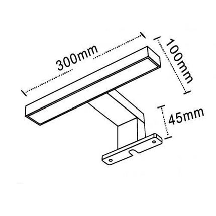 Lampada per specchio da bagno con doppia istallazione 5 watt applique a luce naturale 4000k IP44 - enzoled
