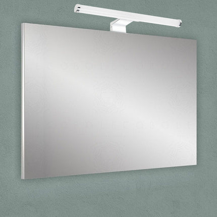Lampada per specchio da bagno con doppia istallazione 9 watt applique a luce naturale 4000k IP44 colore argento - enzoled