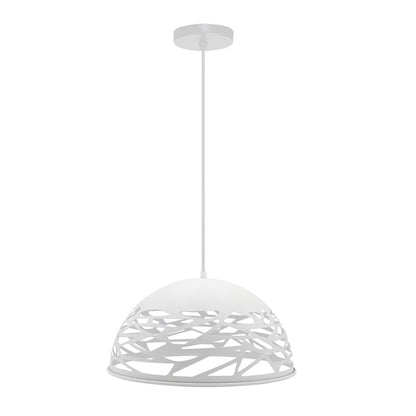 Lampadario a sospensione con paralume in metallo traforato design contemporaneo moderno lampada da soffitto attacco E27 - enzoled