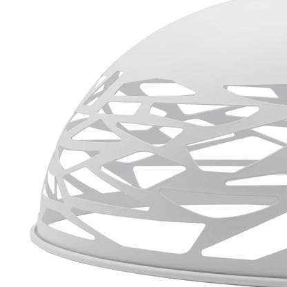 Lampadario a sospensione con paralume in metallo traforato design contemporaneo moderno lampada da soffitto attacco E27 - enzoled