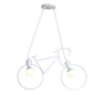 Lampadario a sospensione da soffitto con bicicletta vintage retrò lampada con bici 2 attacchi E27 da soffitto - enzoled