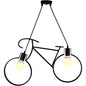 Lampadario a sospensione da soffitto con bicicletta vintage retrò lampada con bici 2 attacchi E27 da soffitto - enzoled