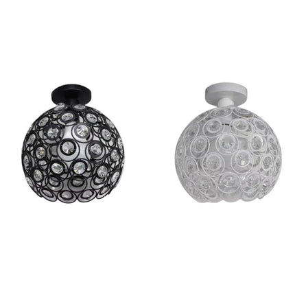 Lampadario da soffitto plafoniera con paralume con sfere cristalli in acrilico lampada con portalampada e27 - enzoled