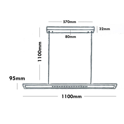 Lampadario a led 70 watt a sospensione bianco lampada dimmerabile con telecomando 3 colorazione di luce - enzoled