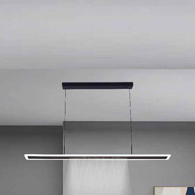 Lampadario a led 70 watt a sospensione nero lampada dimmerabile con telecomando 3 colorazione di luce - enzoled