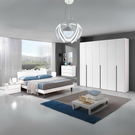 Lampadario a sospensione a led 78 watt con sfera con brillantini glitter tecnologia CCT switch - enzoled