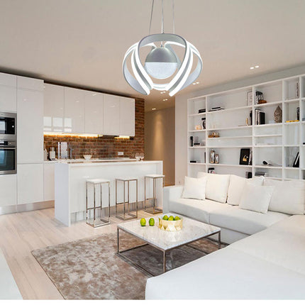 Lampadario a sospensione a led 78 watt con sfera con brillantini glitter tecnologia CCT switch - enzoled