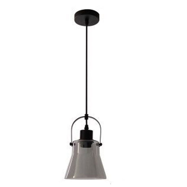 Lampadario a sospensione in metallo con paralume in vetro lampada moderna attacco E27 per cucina soggiorno - enzoled