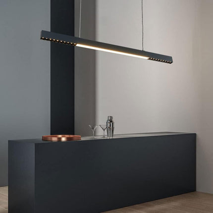 Lampadario a sospensione lineare a led 42 watt lampada da soffitto minimal per cucina soggiorno - enzoled