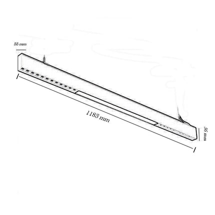 Lampadario a sospensione lineare a led 42 watt lampada da soffitto minimal per cucina soggiorno - enzoled