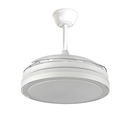 Lampadario da soffitto a led 56 watt con ventilatore da 30 watt tre colorazioni di luce fredda calda naturale elice richiudibile con telecomando - enzoled