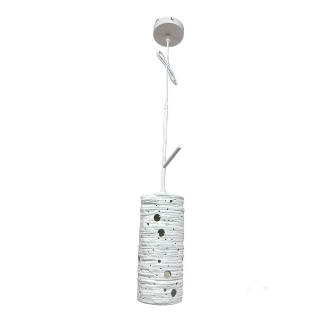 Lampadario in ceramica traforata lampada pendente E27 da tavolo punto luce illuminazione soggiorno camera da letto - enzoled