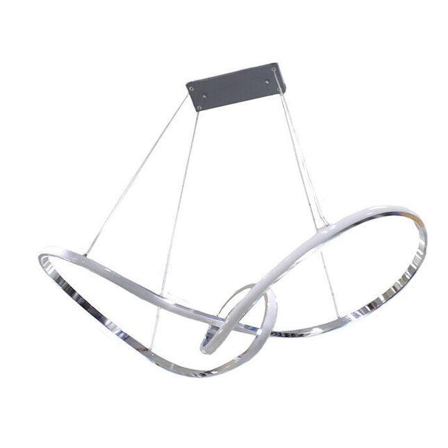 Lampadario led moderno a forma di fiocco lampada a sospensione 38 watt tecnologia cct 3 temperature di luce - enzoled