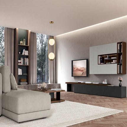Lampadario sospensione ovale bronzo con due sfere in vetro lampada contemporanea attacco G9 - enzoled