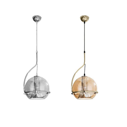 Lampadario a sospensione decorativo in vetro lampada pendente per illuminazione da tavolo snack E27 - enzoled