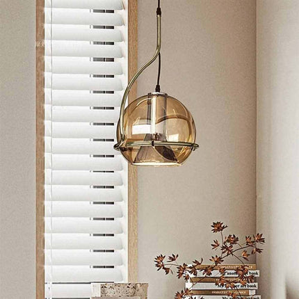 Lampadario a sospensione decorativo in vetro lampada pendente per illuminazione da tavolo snack E27 - enzoled