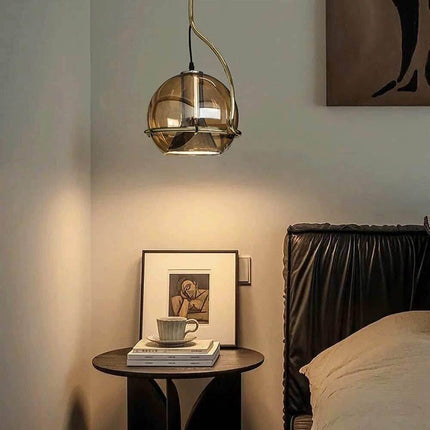 Lampadario a sospensione decorativo in vetro lampada pendente per illuminazione da tavolo snack E27 - enzoled