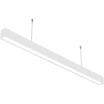 Lampadario lineare a sospensione da soffitto bianco 40 watt connettore di giunzione a T 15 watt o a L 12 watt tecnologia cct - enzoled