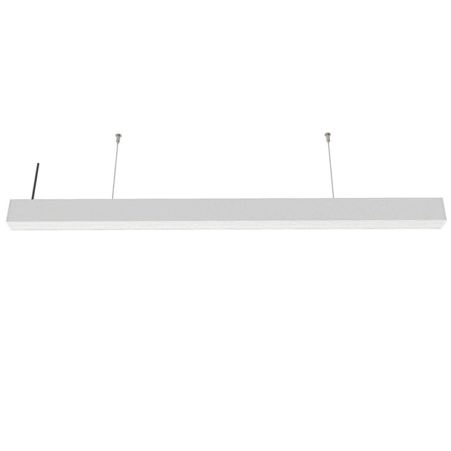 Lampadario lineare a sospensione da soffitto bianco 40 watt connettore di giunzione a T 15 watt o a L 12 watt tecnologia cct - enzoled
