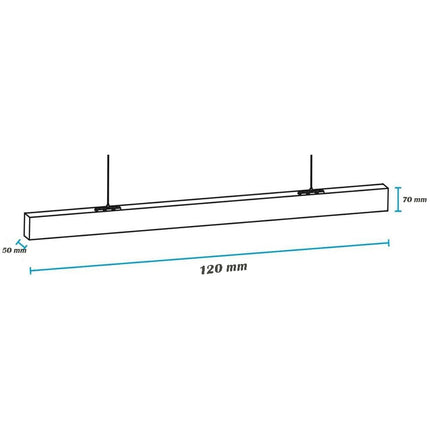 Lampadario lineare a sospensione da soffitto bianco 40 watt connettore di giunzione a T 15 watt o a L 12 watt tecnologia cct - enzoled