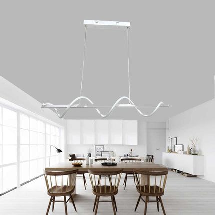 Lampadario led a sospensione 36 watt lampada moderna twist bianco luce fredda 6500k calda 3000k naturale 4000k - enzoled