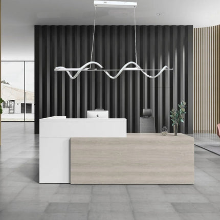 Lampadario led a sospensione 36 watt lampada moderna twist bianco luce fredda 6500k calda 3000k naturale 4000k - enzoled