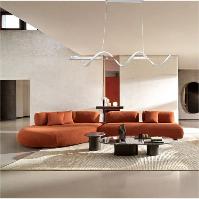 Lampadario led a sospensione 36 watt lampada moderna twist bianco luce fredda 6500k calda 3000k naturale 4000k - enzoled