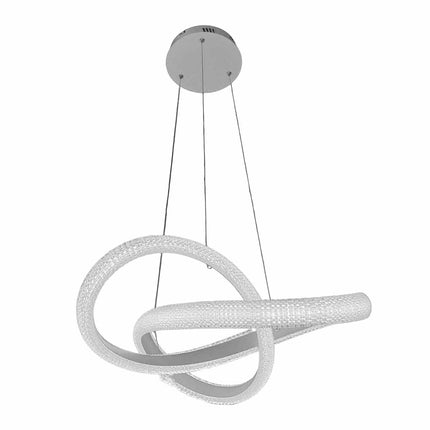 Lampadario led a sospensione effetto cristallo intrecciato 40 watt design moderno bianco luce bianca fredda 6500k calda 3000k naturale 4000k - enzoled