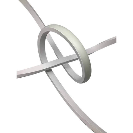 Lampadario led moderno bianco lampada a sospensione 38 watt luce bianca fredda 6500k naturale 4000k e calda 3000k arredamento - enzoled