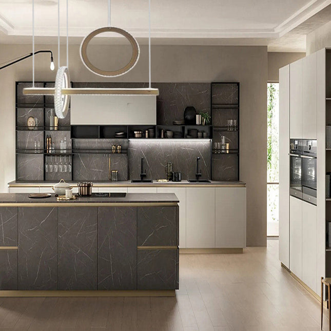 Lampadario led oro a sospensione 80 watt con cristalli in acrilico contemporaneo luce bianca fredda 6500k o naturale 4000k - enzoled