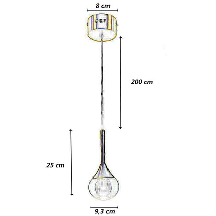 Lampadario pendente oro a led 5 watt lampada sospensione moderna in acrilico luce 6500k 3000k 4000k - enzoled