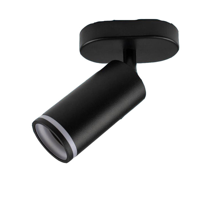 Applique plafoniera orientabile da soffitto o parete 1 diffusore lampada attacco GU10 per bagno soggiorno bianco o nero - enzoled