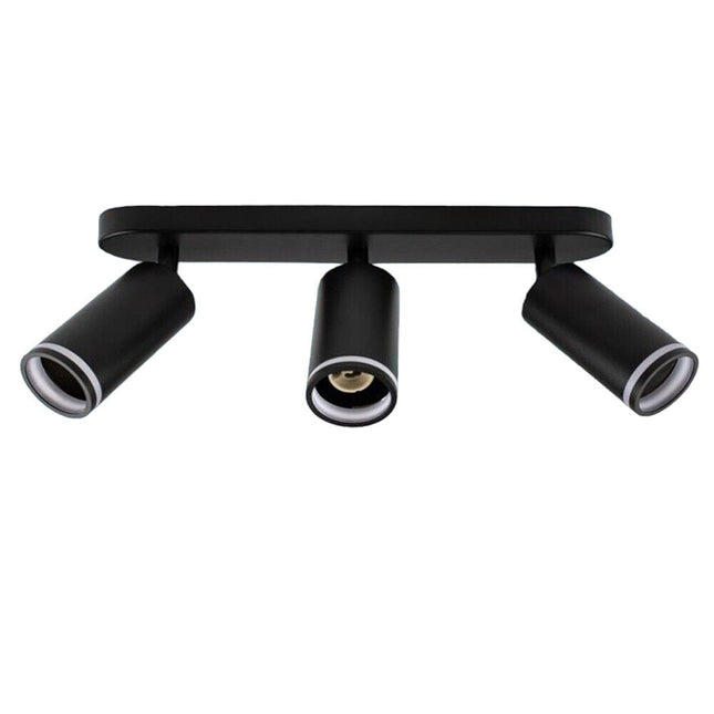 Applique plafoniera orientabile da soffitto o parete 3 diffusori lampada attacco GU10 per bagno soggiorno bianco o nero - enzoled