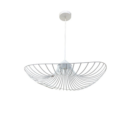 Lampadario a cappello con paralume in metallo E27 lampada decorativa contemporanea - enzoled